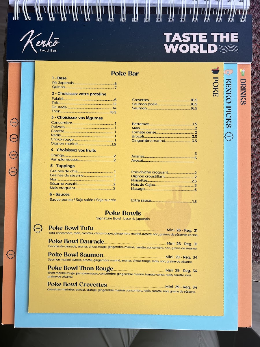 Menu Kenkō Food Bar-1